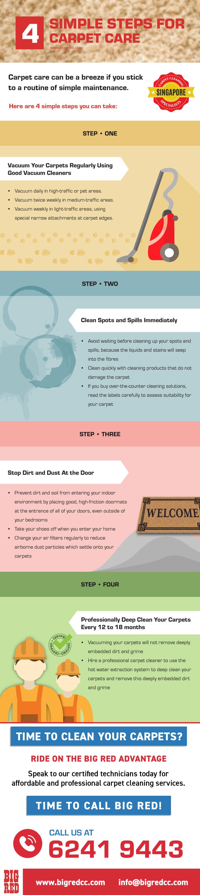 4 Simple Steps for Carpet Care