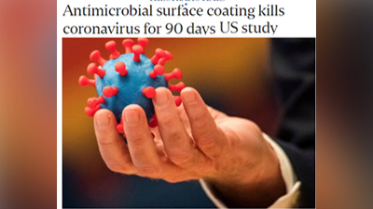 Antimicrobial Surface Coating Confirms Kills Coronavirus Big Red
