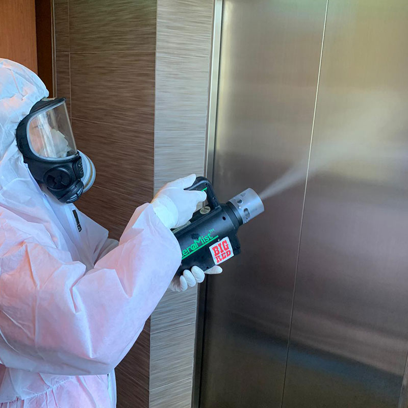 Disinfection of lifts/elevators