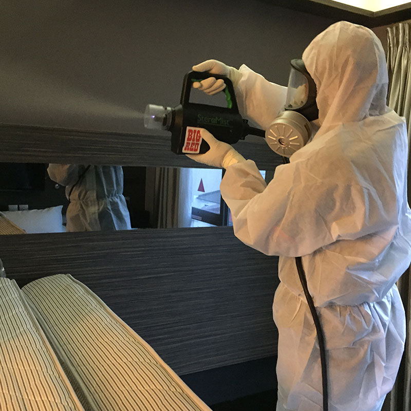 Big Red Decontamination using SteraMist