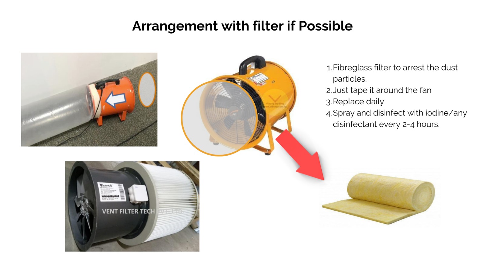 arrangement with filter if possible