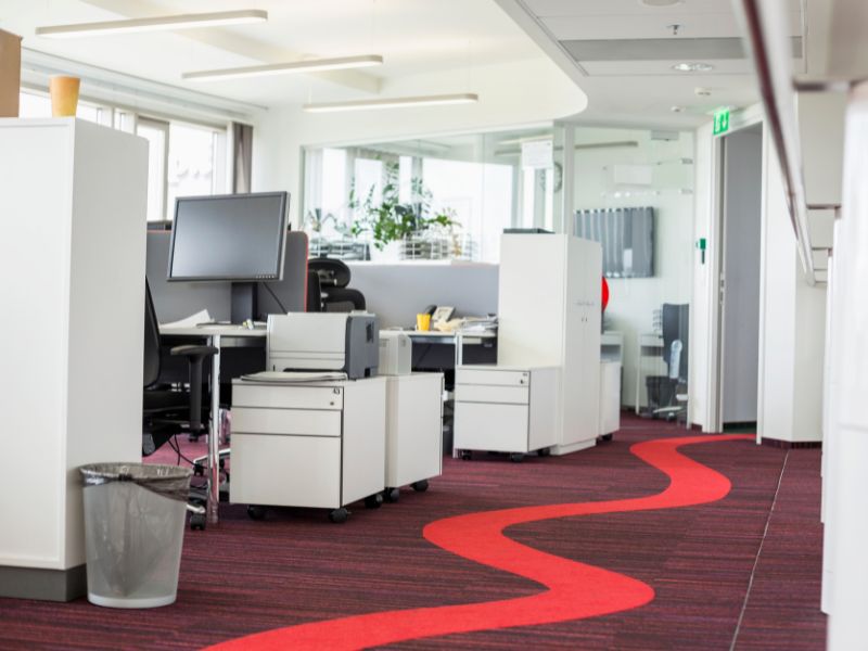 Office with Professionally Cleaned Carpet