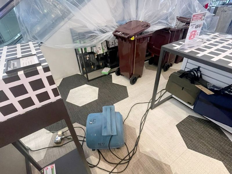 Flooding in an Electronics Store in a Mall in Singapore